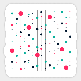 Dot Line Trendy Pattern Art Sticker